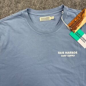 Fair Harbor Surf Supply Graphic Tee XXL Light Blue Surf The‎ Wave Men's NWT